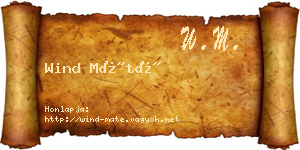 Wind Máté névjegykártya